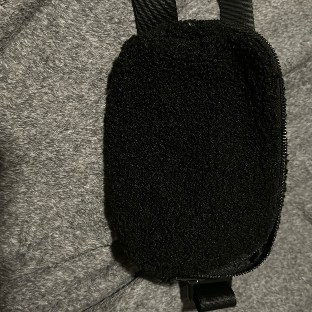 Black Fleece Belt Bag